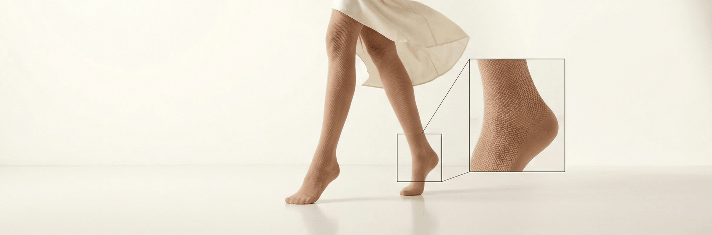 Solidea yuvarlak örgü varis çorabı